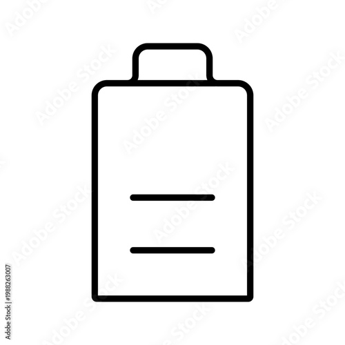 Battery charge icon. Technology and battery line symbol. Black and white.