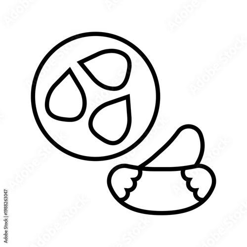 Brazil nut icon. Food and tree nut line symbol. Black and white.