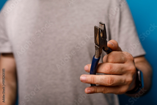 Close-up of a hand holding ...