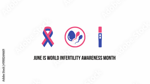 World Infertility Awareness Month Poster with Icons for June
