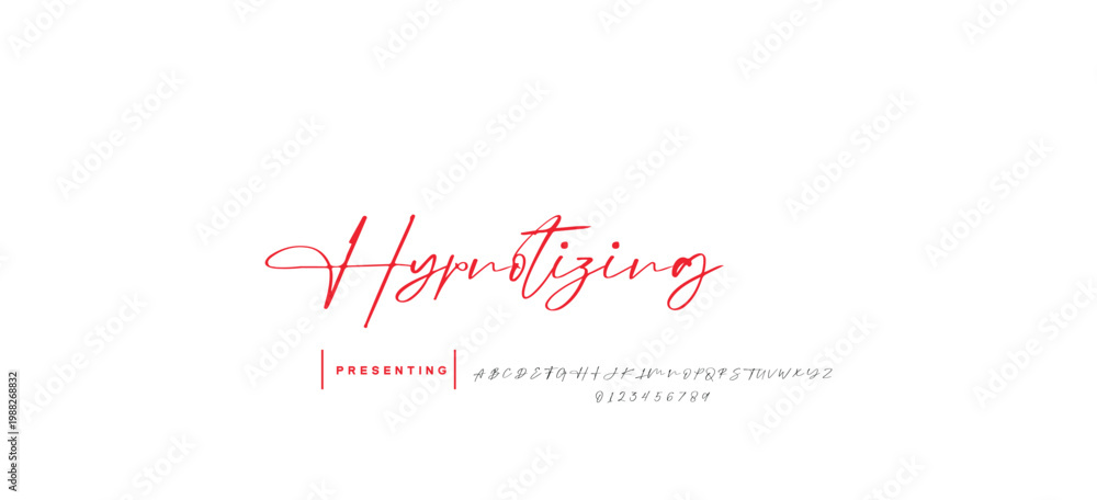 Fototapeta premium Hand drawn vector alphabet. Modern monoline signature script font. Elegant Signature Font. Best Alphabet Beautiful Calligraphy Signature Font