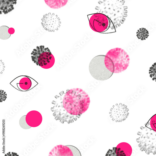 Fotografi Colorful infectious coronavirus outbreak