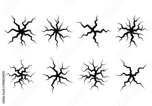 Set of Cracked Ground Textures and Effects.