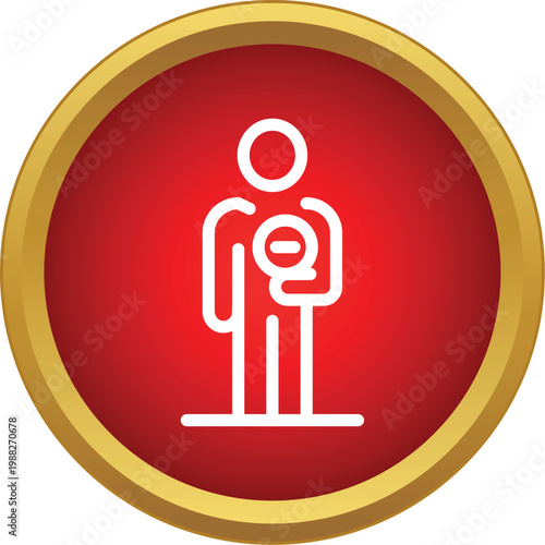User icon in a red circle with a minus sign indicating removal or deletion