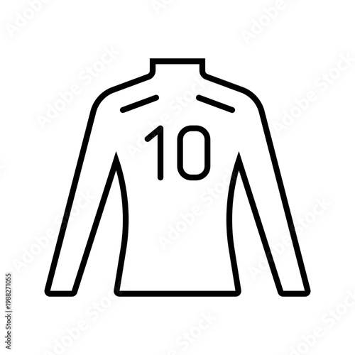 Basketball jersey icon. Sports and team uniform line symbol. Black and white.