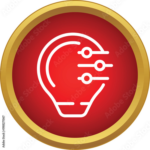 Smart light bulb icon showing internal components for controlling illumination