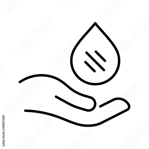 Blood donation icon. Healthcare and blood donation line symbol. Black and white.