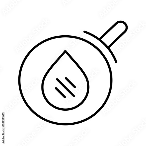 Blood test icon. Healthcare and blood testing line symbol. Black and white.