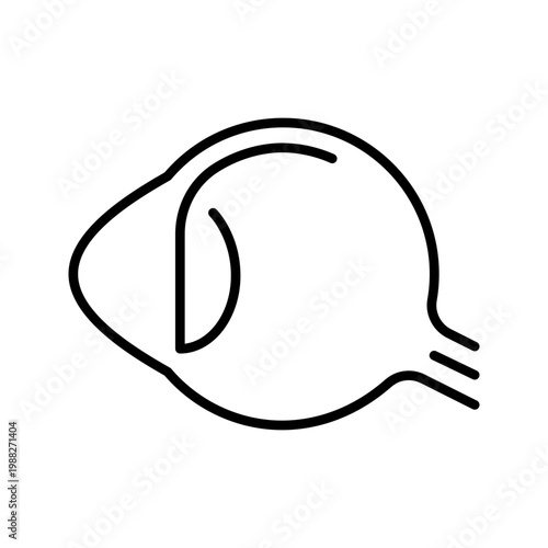 Eye organ icon. Healthcare and ophthalmology line symbol. Black and white.
