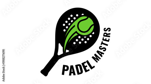 Padelsport Logo Featuring Racket and Ball, Perfect For Tournament or League Branding