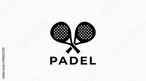 Padel Logo Design Representing Sport, Leisure and an Active Lifestyle in Minimalist Style