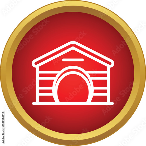 Hangar building with arched entrance presenting a storage and shelter concept