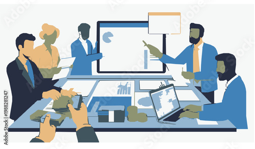 Financial Literacy Budget Saving Money Business Vector Illustration