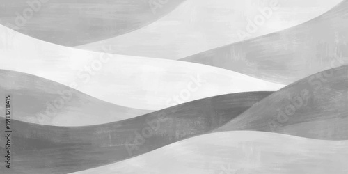 Abstract black and white fabric texture background featuring a wavy silk material with shiny silver light and gray satin patterns