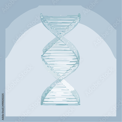 Eine transluzente DNA-Doppelhelix 