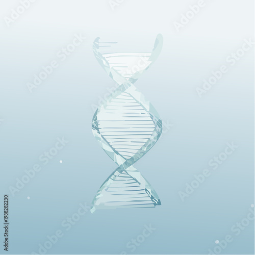 Eine transluzente DNA-Doppelhelix 