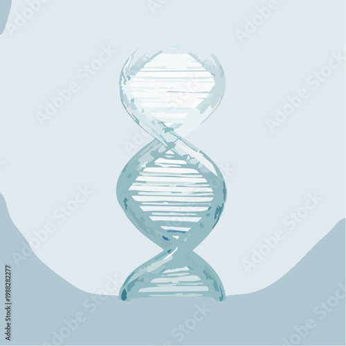 Eine transluzente DNA-Doppelhelix 