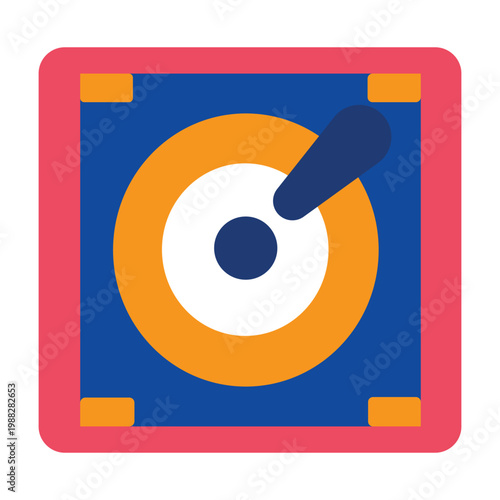 Colorful Data Storage Illustration: a stylized illustration of a hard drive, showcasing its key components in a vibrant and eye-catching design.