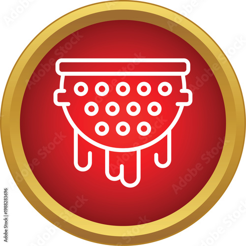 Dairy cow udder representing milk production and farming in a simple icon style