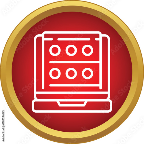 Dishwasher icon illustrating clean plates in a modern kitchen appliance