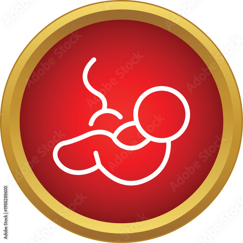 Embryo icon symbolizing fetal development and early stages of human life