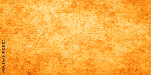 A vintage grunge design featuring an abstract orange background with the aged texture of an antique parchment paper and stained citrus peel patterns