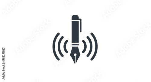 Black Fountain Pen Writing Instrument.