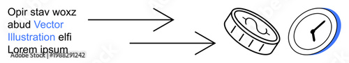 Time management, progress tracking, efficiency, productivity, workflow optimization, forward planning. A clock and arrows movement and focus. Time management and progress tracking concept