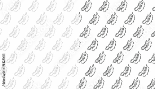 Tamarind Seamless Pattern Design. Doodle Pod Illustration Style. Organic Tropical Fruit Motif. Handdrawn Botanical Line Art. Background For Packaging Textile.