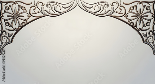 Ornate traditional arch design, ideal graphic element for Bengali New Year (Poila Baisakh) and cultural celebration backdrops