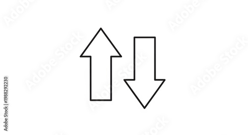 Up and Down Arrows Symbolizing Direction and Choice.