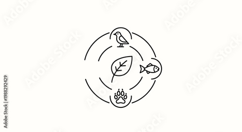 Earth Cycle Nature Elements Icon.
