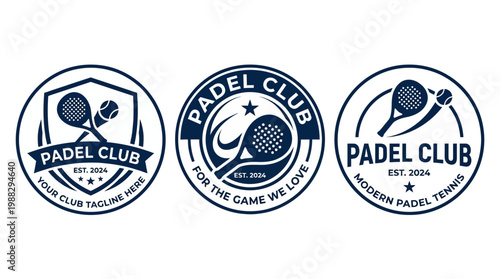 Distinctive Padel Club Logos: Modern Vector Designs For Teams and Sports Enterprises