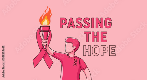 Pass The Torch Of Hope: A Symbol For Breast Cancer Awareness And Support