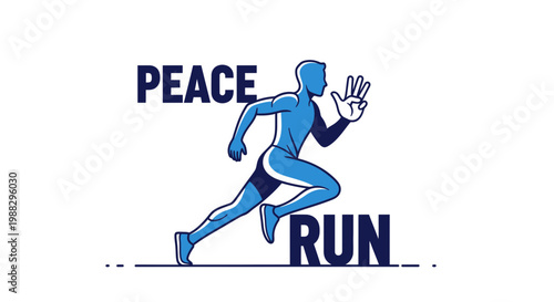 Peaceful Runner Symbolizing Global Harmony And Athletic Endeavor