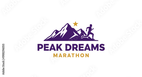 Peak Dreams Marathon Logo Illustrates Athletic Aspiration and Endurance
