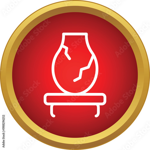 Broken pottery vase depicting archaeology and ancient history