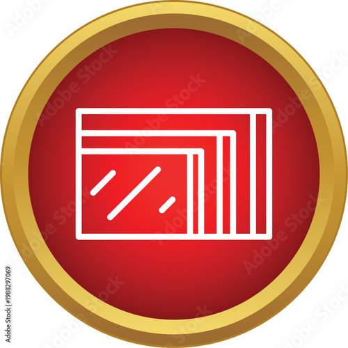Layered glass panels showing window insulation and construction concept