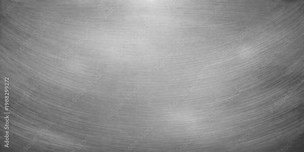 Fototapeta premium A polished silver stainless steel plate with a brushed metallic texture provides a shiny industrial grey surface pattern for a sleek aluminum material backdrop