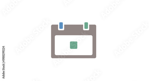 Minimalist Calendar Icon Vector Illustration for Scheduling and Time Management UI Design