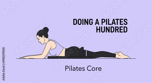 Pilates Exercises: Demonstrating The Hundred Pose For Core Strength And Well-Being
