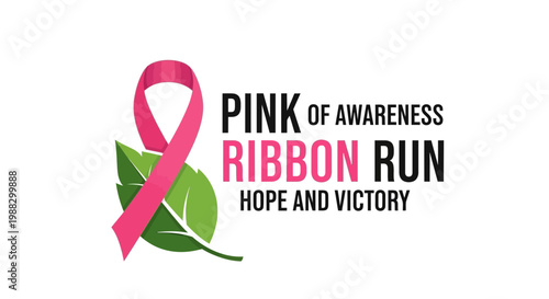 Pink Awareness Ribbon Run: Symbol of Hope and Victory for a Worthy Cause