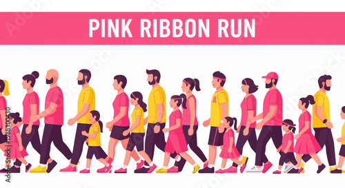 Pink Ribbon Run: A Community Gathering for Awareness and Support in the Fight