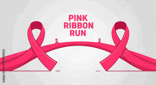 Pink Ribbon Run: A Vibrant and Colorful Symbol of Breast Cancer Awareness and Support