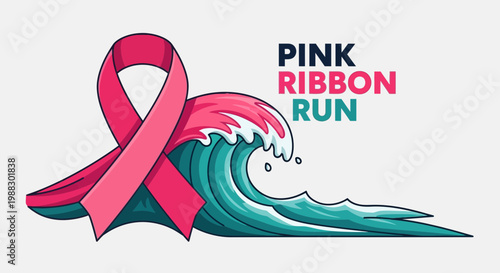 Pink Ribbon Run: A Wave of Awareness Symbolizing Breast Cancer Support and Unity