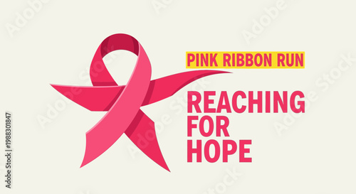 Pink Ribbon Run Design: Inspiring Hope and Awareness with Symbolic Elegance