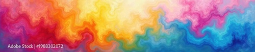 Swirling rainbow watercolor wash, vibrant hues blend seamlessly , watercolor texture, iridescent