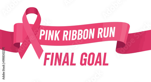 Pink Ribbon Run Final Goal Awareness Banner