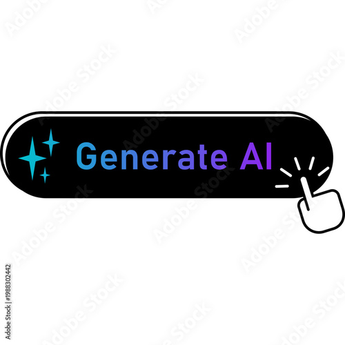Generate AI button icon gradient web element