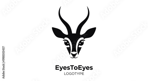 EyesToEyes logo featuring stylized antelope head in black silhouette